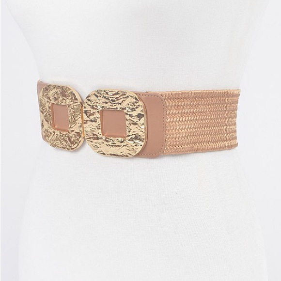 9A. Double Buckle Elastic Belt - Picture 2 of 6